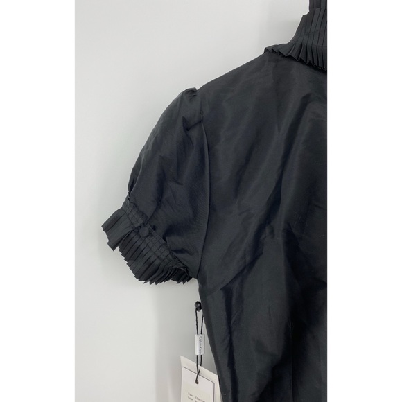 Calvin Klein Black Pleated Top Blouse Medium - Picture 5 of 7